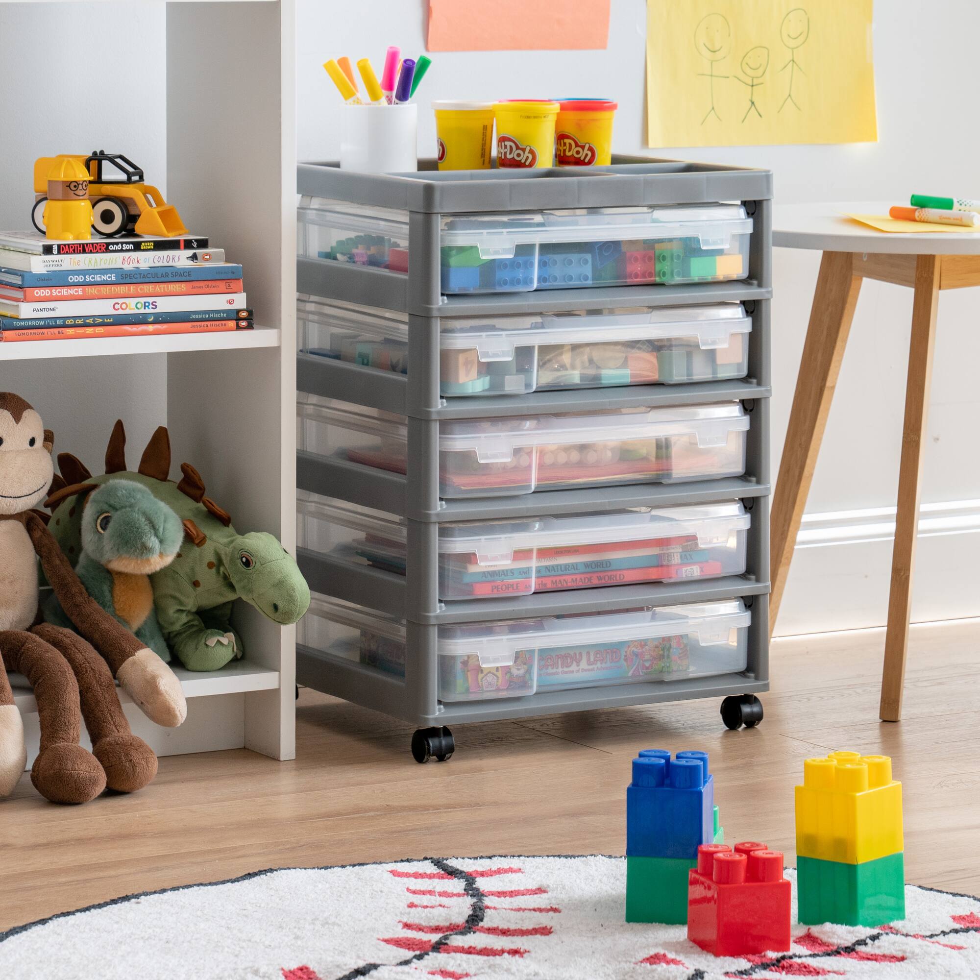 IRIS Gray 5-Case Scrapbook Cart
